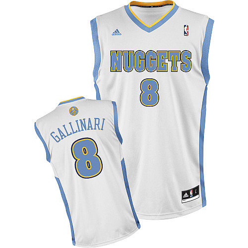  NBA Denver Nuggets 8 Danilo Gallinari New Revolution 30 Swingman Home White Jersey